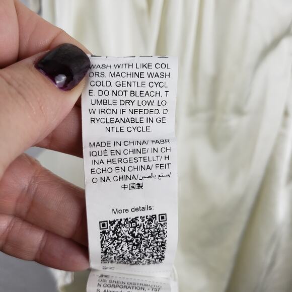 Romantic Size S‎ Plunge Neck Ruched Satin Mini Dress White Etheral Fairycore - Picture 12 of 12